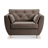 Edison Snuggle Chair Light Feet Mole from Roseland Furniture