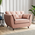 Edison Snuggle Chair Dark Feet Blush from Roseland Furniture