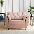 Edison Snuggle Chair Dark Feet Blush from Roseland Furniture