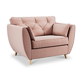 Edison Snuggle Chair Light Feet Blush Pink from Roseland Furniture