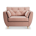 Edison Snuggle Chair Light Feet Blush Pink from Roseland Furniture