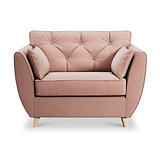 Edison Snuggle Chair Light Feet Blush Pink from Roseland Furniture