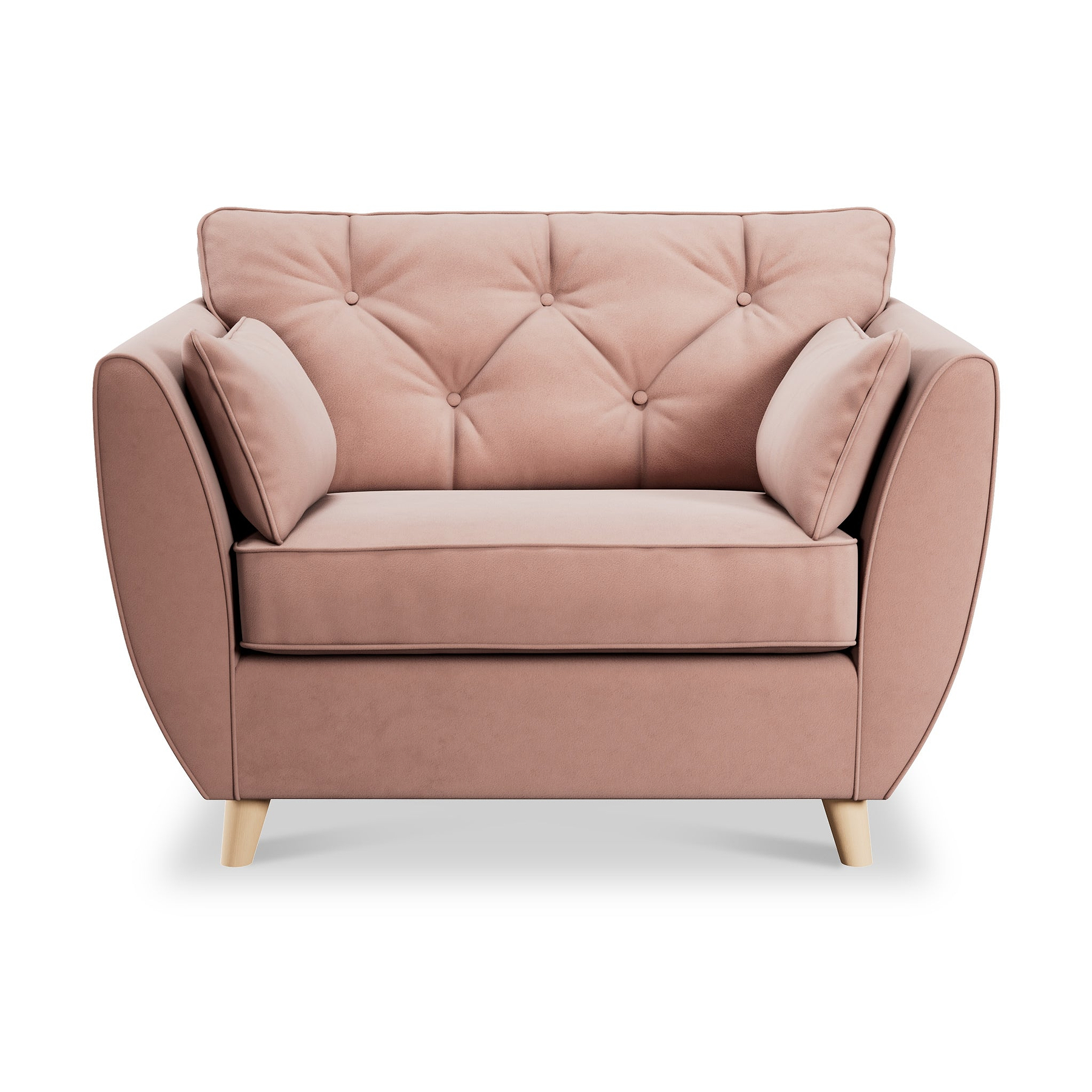 Edison Snuggle Chair Light Feet Blush Pink from Roseland Furniture