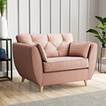 Edison Snuggle Chair Light Feet Blush Pink from Roseland Furniture