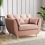 Edison Snuggle Chair Light Feet Blush Pink from Roseland Furniture