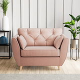 Edison Snuggle Chair Light Feet Blush Pink from Roseland Furniture