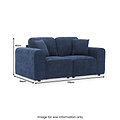 Hugo 2 Seater Sofa Deep Blue from Roseland Furniture