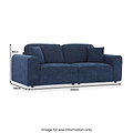 Hugo 4 Seater Sofa Deep Blue from Roseland Furniture