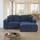 Hugo Chaise Sofa Deep Blue from Roseland Furniture