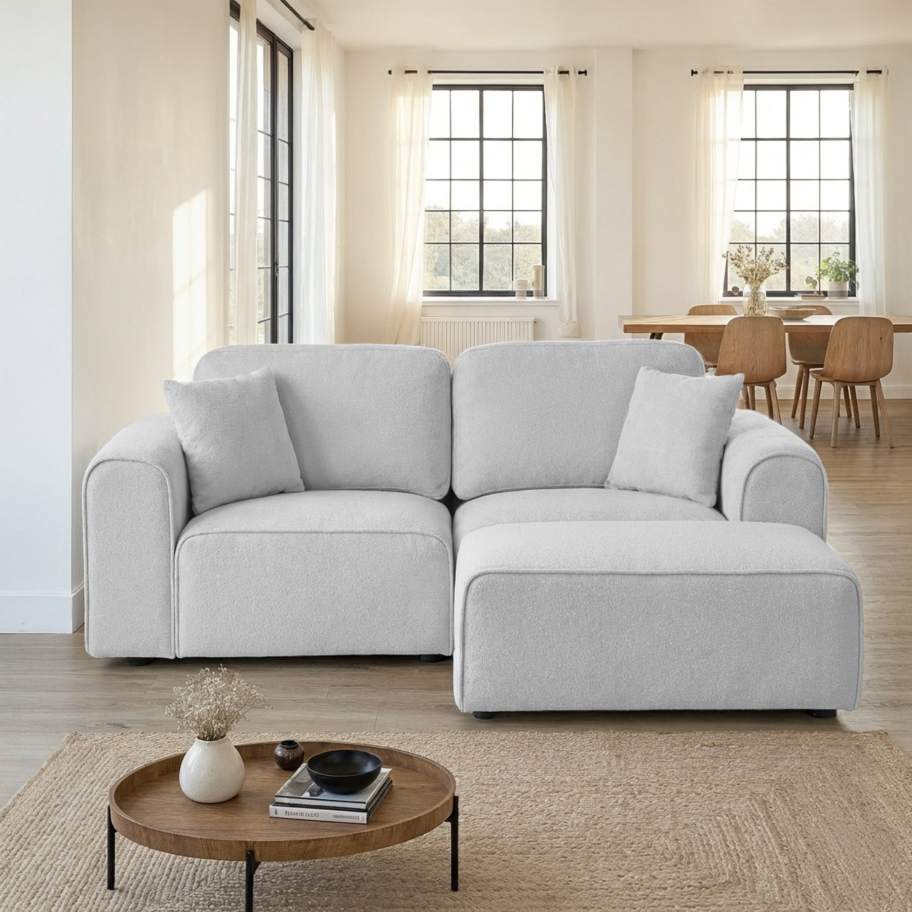 Hugo Chaise Sofa Fog from Roseland Furniture