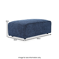 Hugo Footstool Deep Blue from Roseland Furniture