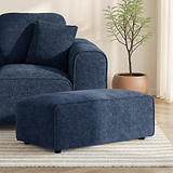 Hugo Footstool Deep Blue from Roseland Furniture