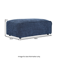 Hugo Footstool XL Deep Blue from Roseland Furniture