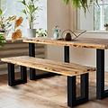 Jaxon Mango Wood 160cm Dining Bench for dining room or kitchen