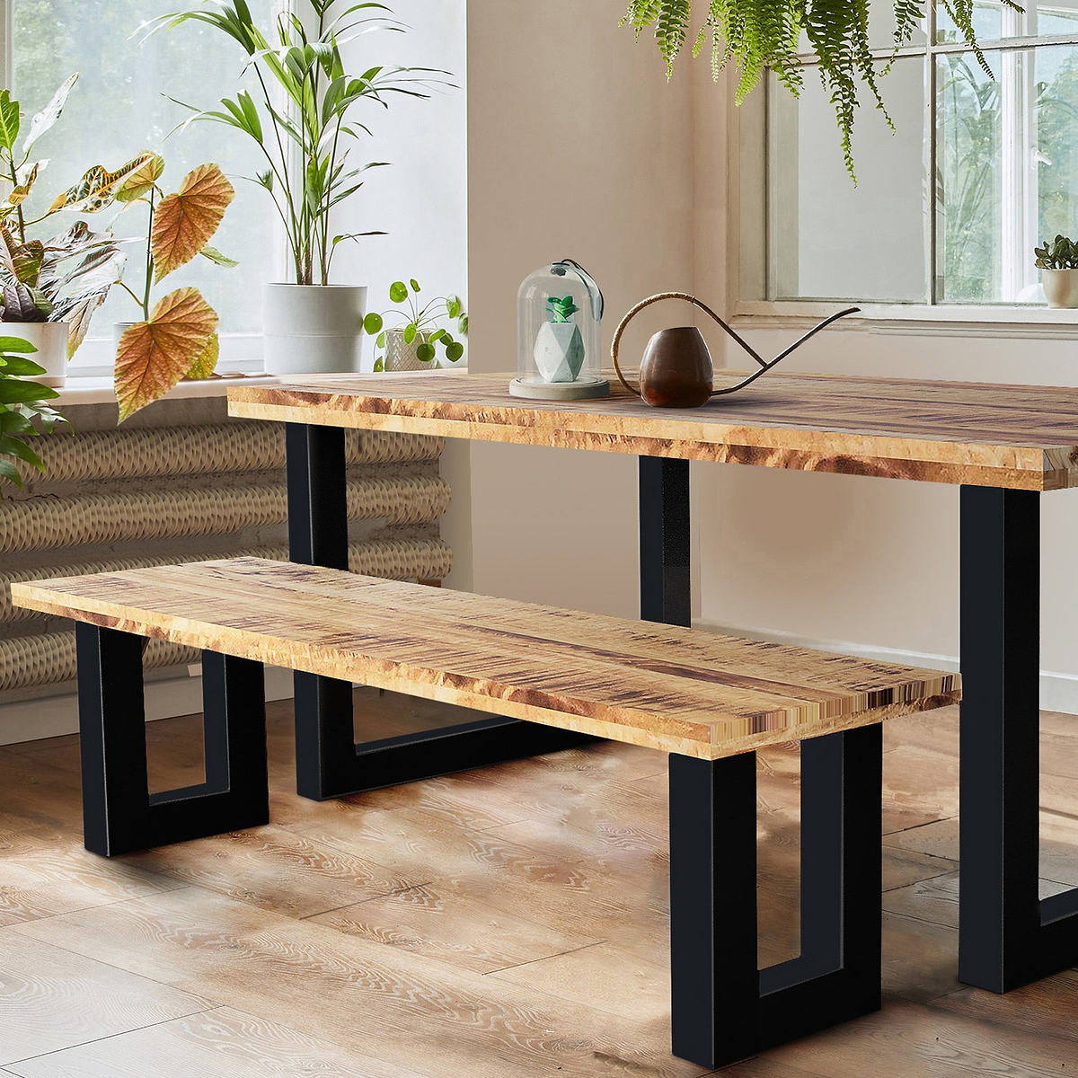 Jaxon Mango Wood 160cm Dining Bench for dining room or kitchen