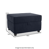 Ansdell Storage Footstool Indigo from Roseland Furniture