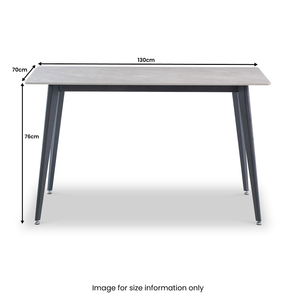Owen Grey 130cm Sintered Stone Dining Table from Roseland Furniture