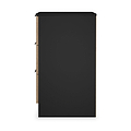 Jago-slatted-effect-3-drawer-bedside-black from Roseland Furniture