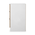 Jago-slatted-effect-3-drawer-bedside-white from Roseland Furniture