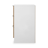 Jago-slatted-effect-3-drawer-bedside-white from Roseland Furniture