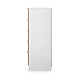 Jago-slatted-effect-5-drawer-tallboy-white from Roseland Furniture