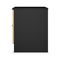 Jago-slatted-effect-2-drawer-bedside-black from Roseland Furniture