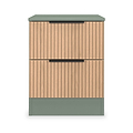 Jago Slatted Effect 2 Drawer Bedside Table