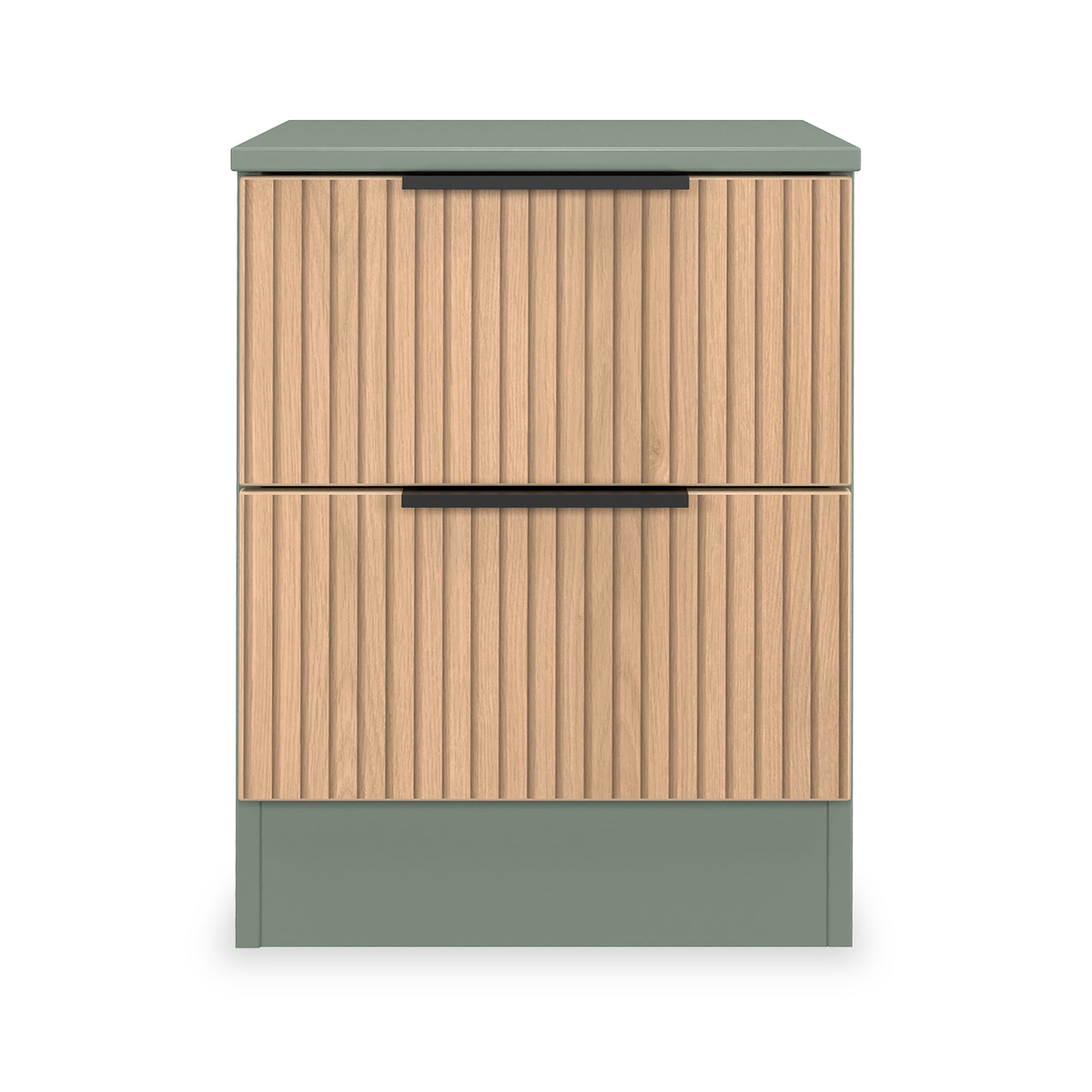 Jago Slatted Effect 2 Drawer Bedside Table