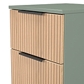 Jago-slatted-effect-2-drawer-bedside-green from Roseland Furniture