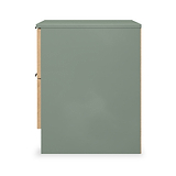 Jago-slatted-effect-2-drawer-bedside-green from Roseland Furniture