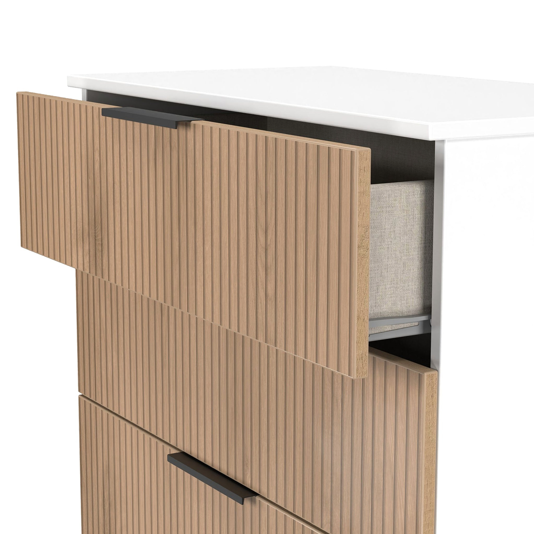 Jago Slatted Effect 4 Drawer Chest