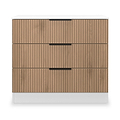 Jago-Slatted-Effect-3-Drawer-Chest-White from Roseland Furniture