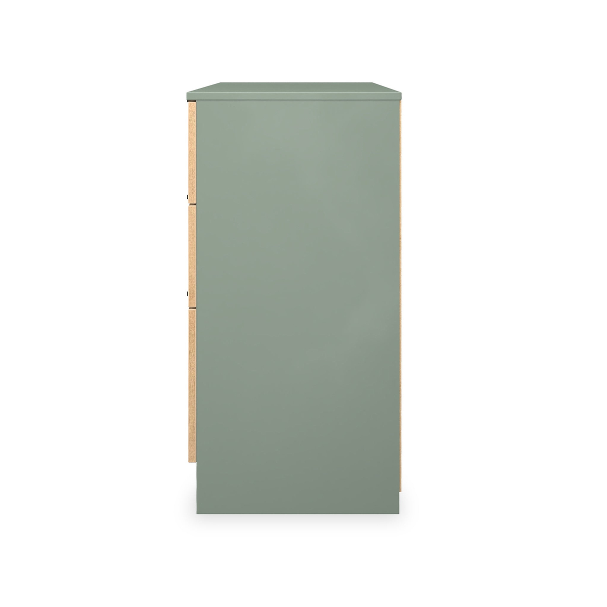 Jago-slatted-effect-6-drawer-midi-chest-green from Roseland Furniture