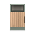 Jago-slatted-effect-open-bedside-green from Roseland Furniture