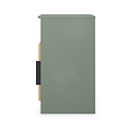 Jago-slatted-effect-open-bedside-green from Roseland Furniture