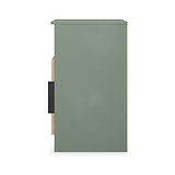 Jago-slatted-effect-open-bedside-green from Roseland Furniture