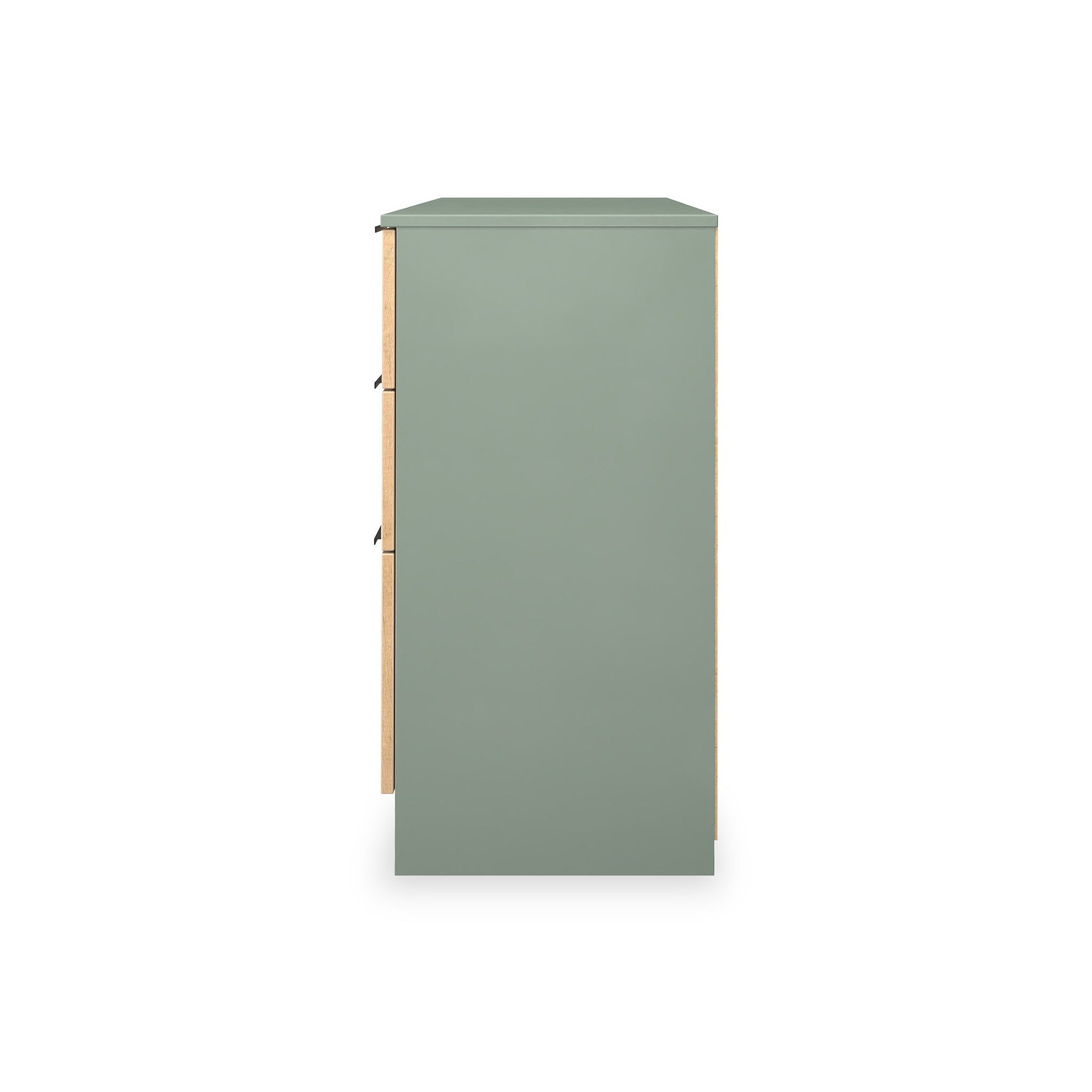 Jago-slatted-effect-kneehole-desk-green from Roseland Furniture