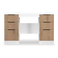 Jago-slatted-effect-kneehole-desk-white from Roseland Furniture