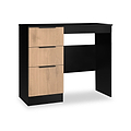 Jago-slatted-effect-kneehole-desk-black from Roseland Furniture