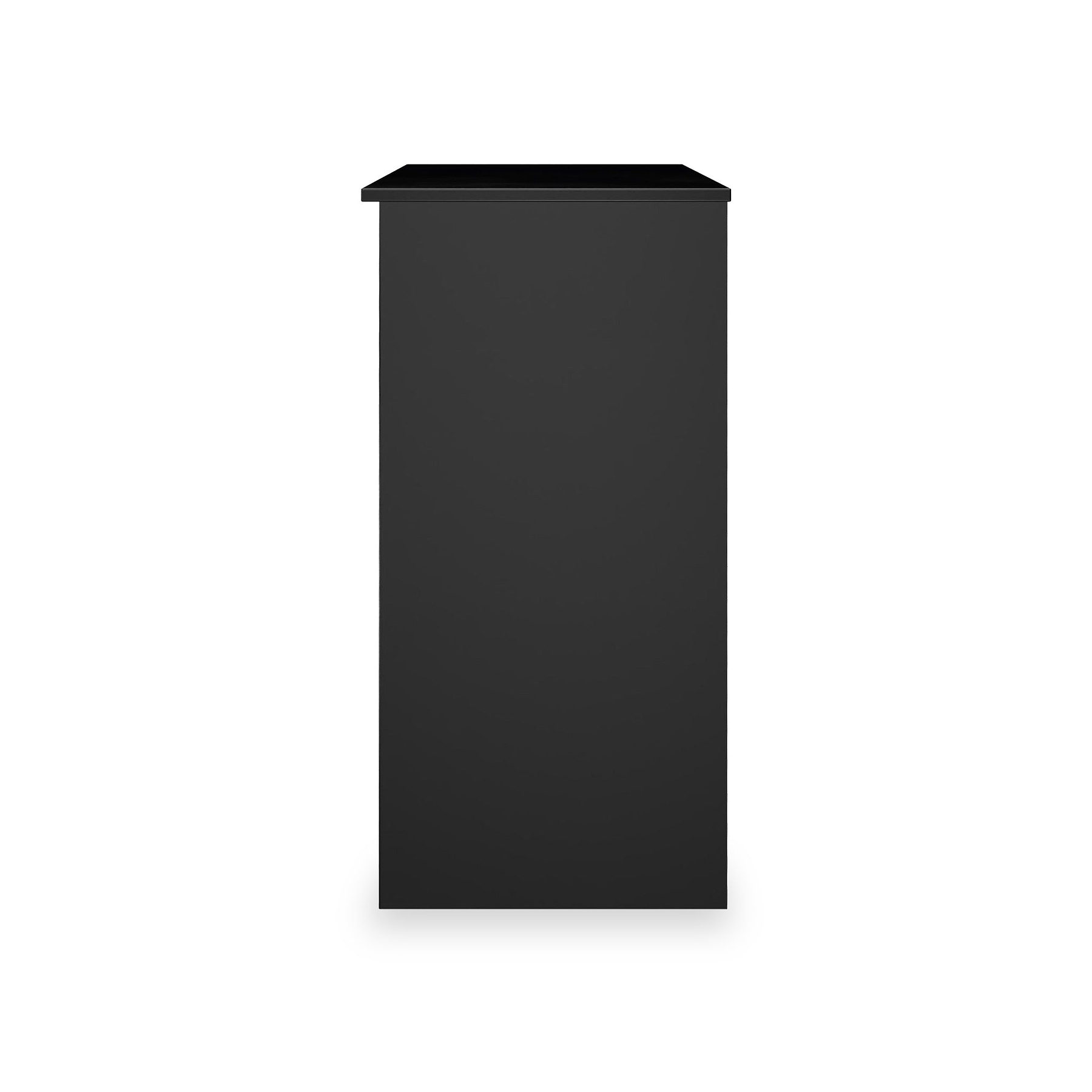 Jago-slatted-effect-kneehole-desk-black from Roseland Furniture