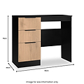 Jago-slatted-effect-kneehole-desk-black from Roseland Furniture