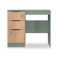 Jago-slatted-effect-kneehole-desk-green from Roseland Furniture