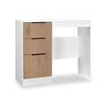 Jago-slatted-effect-kneehole-desk-white from Roseland Furniture