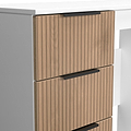 Jago-slatted-effect-kneehole-desk-white from Roseland Furniture