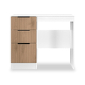 Jago-slatted-effect-kneehole-desk-white from Roseland Furniture