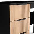 Jago-slatted-effect-desk-black from Roseland Furniture