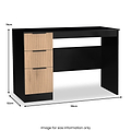 Jago-slatted-effect-desk-black from Roseland Furniture