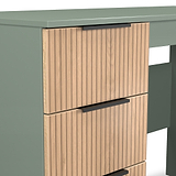 Jago-slatted-effect-desk-green from Roseland Furniture