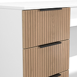 Jago-slatted-effect-desk-white from Roseland Furniture