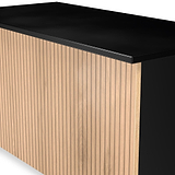 Jago-slatted-effect-blanket-box-black from Roseland Furniture